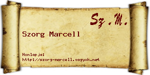 Szorg Marcell névjegykártya